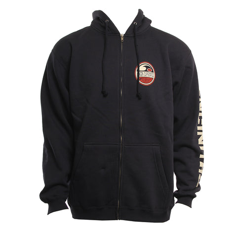 Hansen Mens Sweatshirt Split Circle FZ Hood