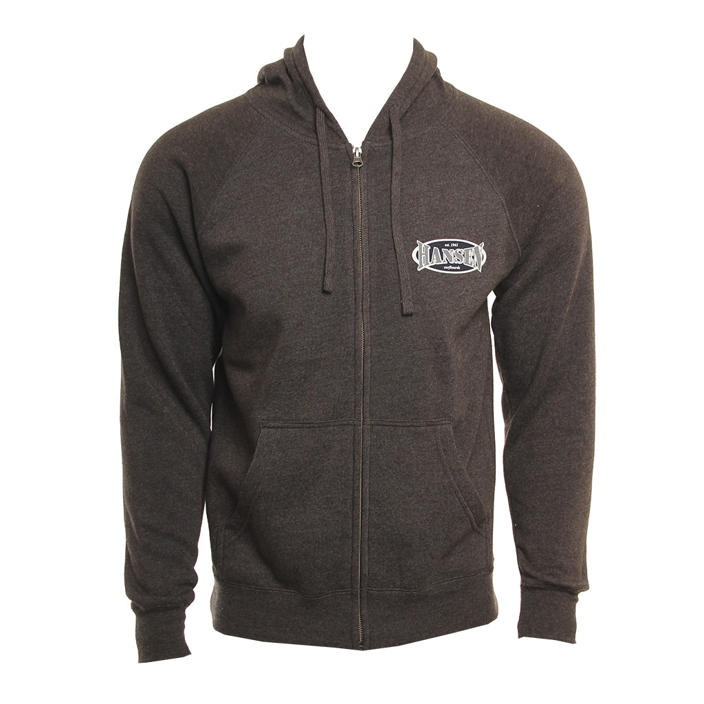 Hansen Mens Sweatshirt Stylemaster Surfboard Front Zip