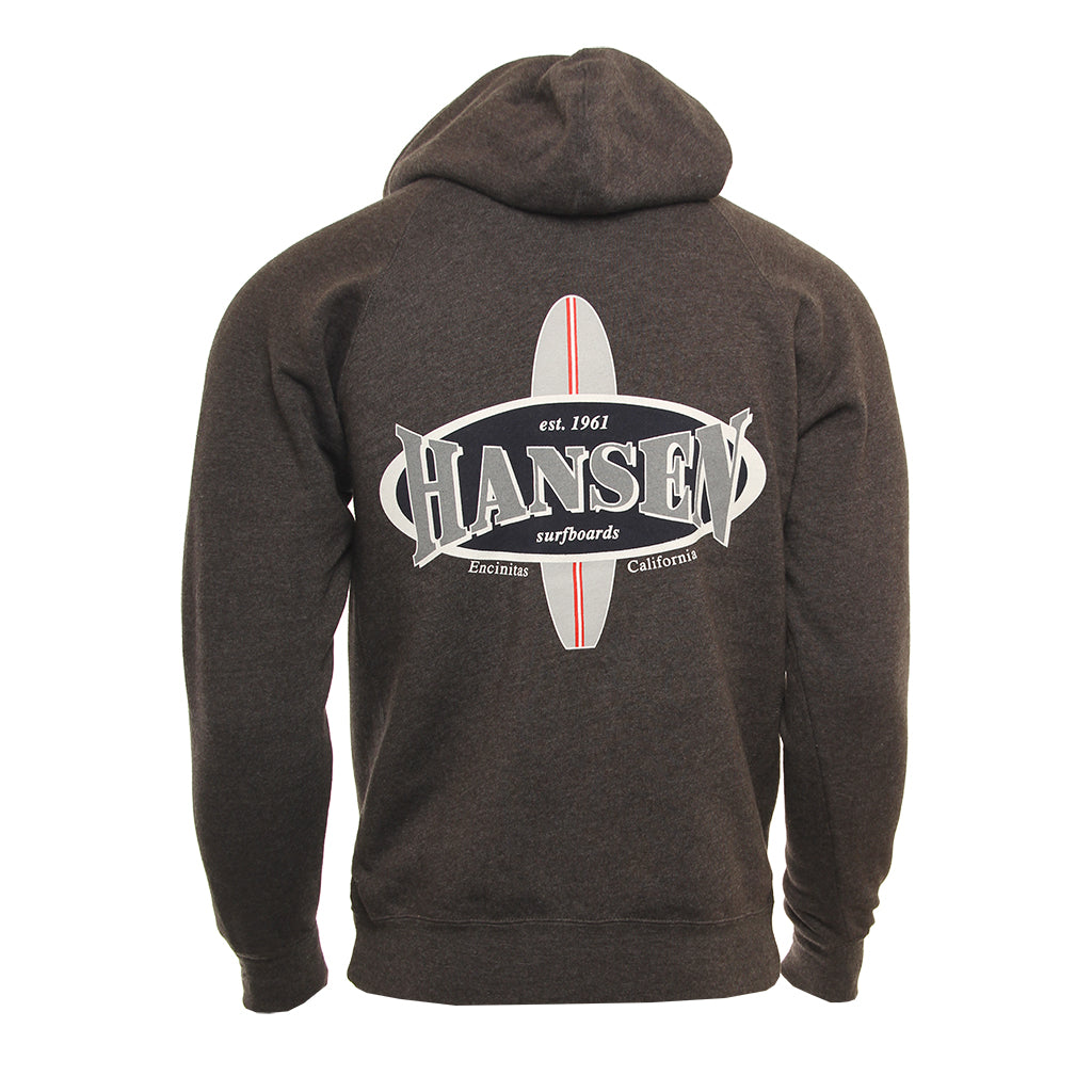 Hansen Mens Sweatshirt Stylemaster Surfboard Front Zip