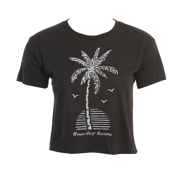 Hansen Womens Shirt Palm And Sun Crop