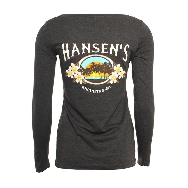Hansen Womens Shirt Paradise Scoop LS