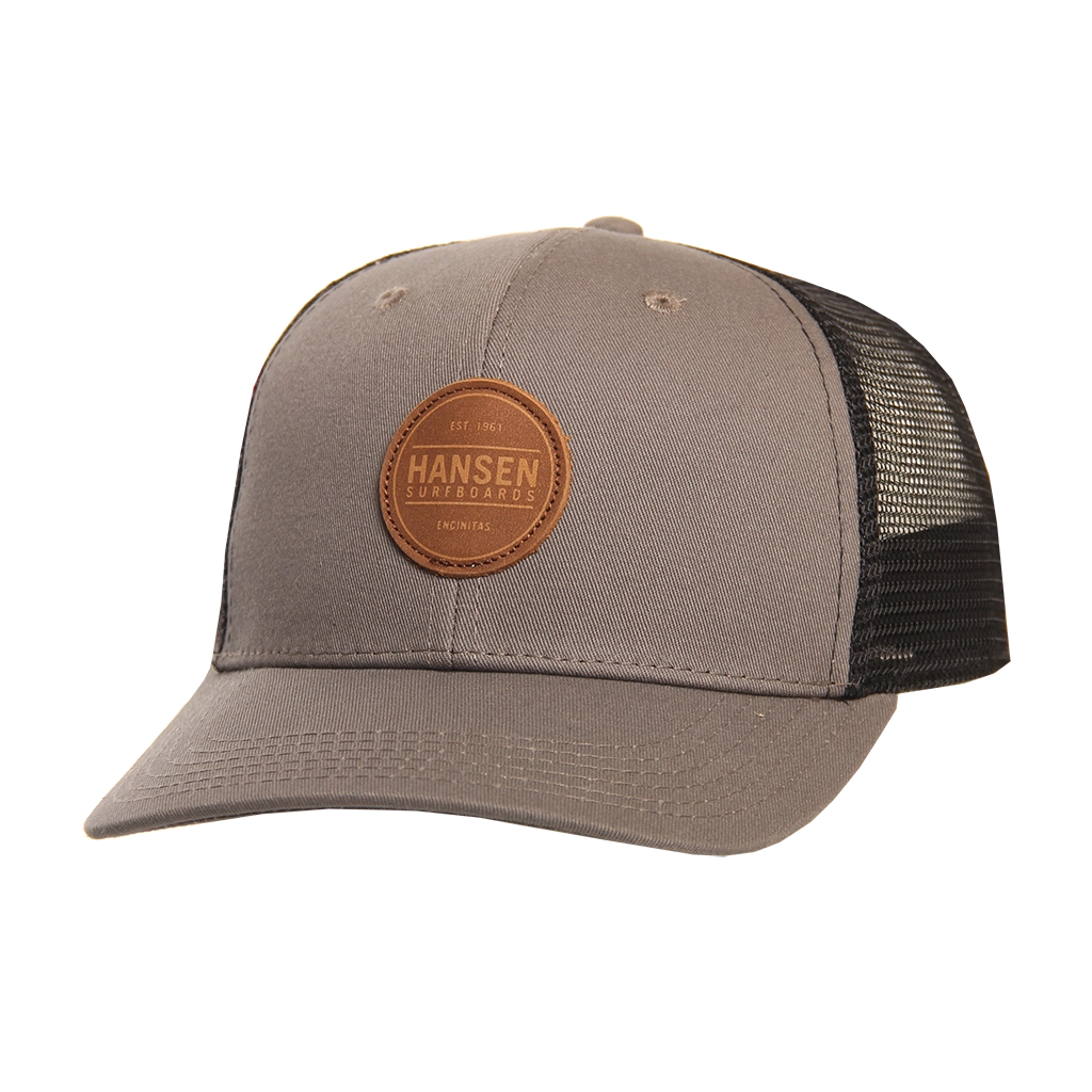 Hansen Hat Box Patch Leather Trucker