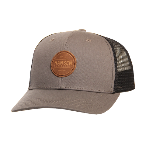 Hansen Hat Box Patch Leather Trucker