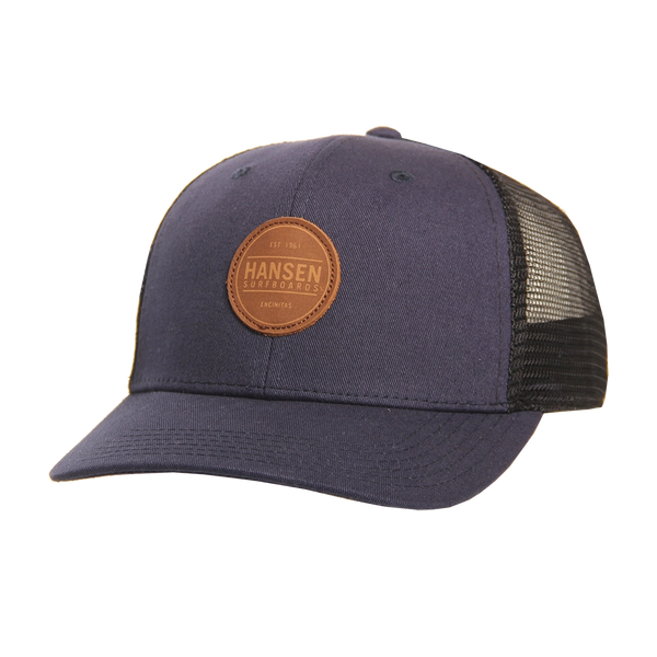 Hansen Hat Box Patch Leather Trucker