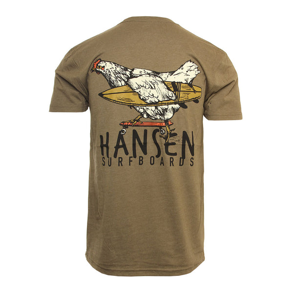 Hansen Mens Shirt Surfing Chicken