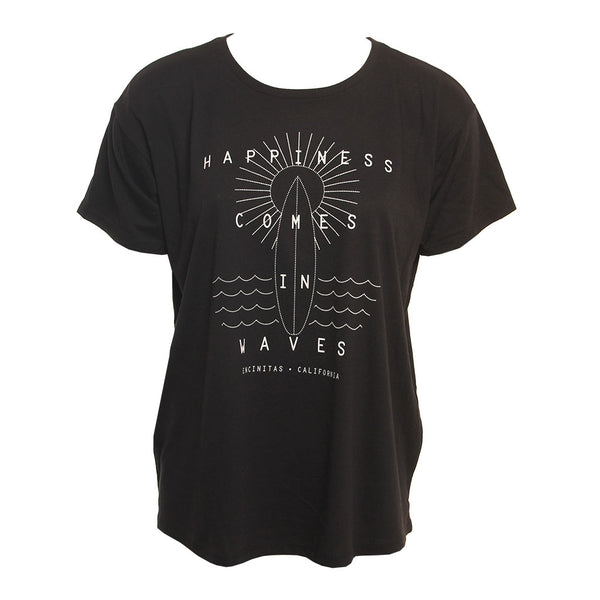 Hansen Womens Shirt Happiness Comes In Waves Flowy