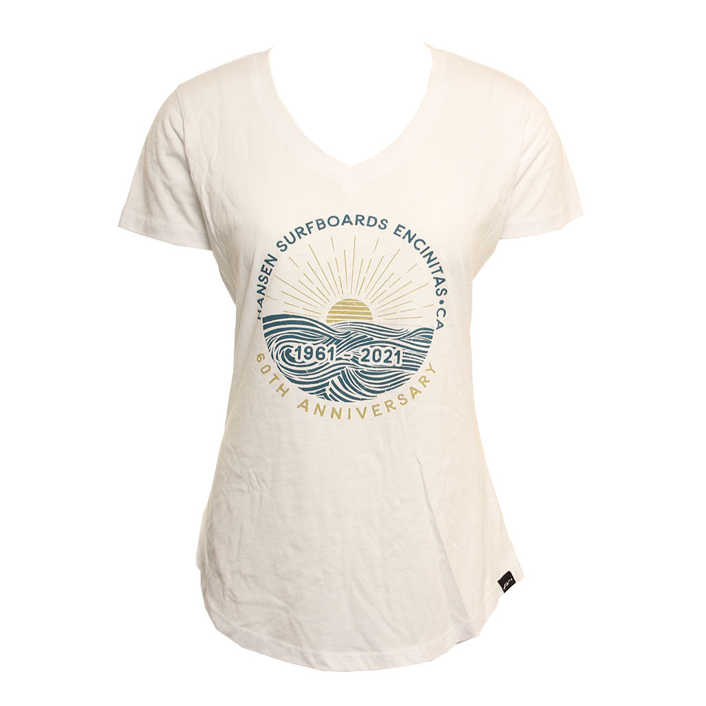 Hansen Womens Shirt 60th Anniversary O And O V Neck