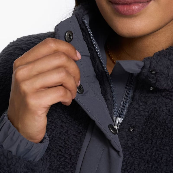 Cozy Sherpa Jacket, Women's Graphite Fleece Jacket