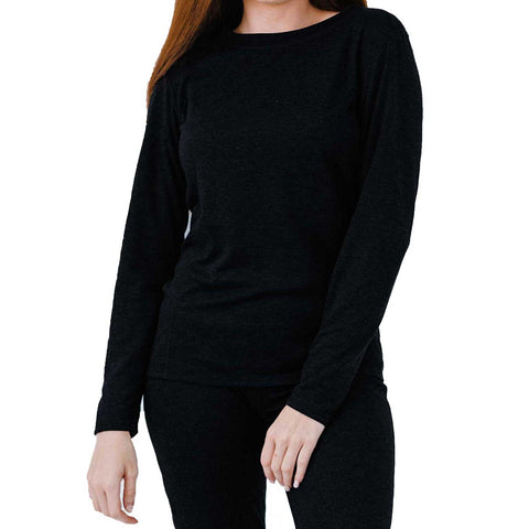 Hot Chillys Womens Snow Layers Pepper Double Layer Crewneck