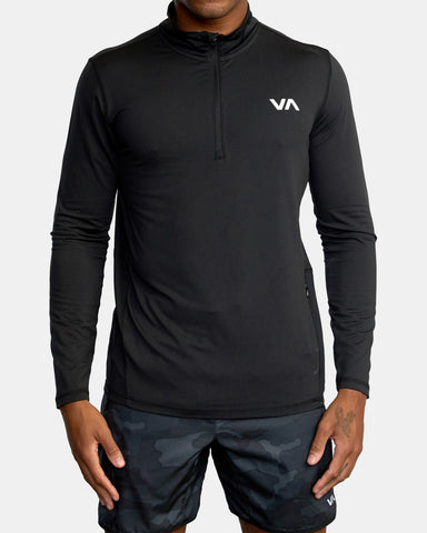 RVCA Mens Shirt Sport Vent Half-Zip Pullover