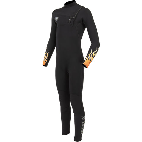 Vissla Boys Wetsuits High Seas Boys Fire 4-3 Full Chest Zip