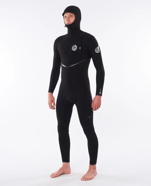 Rip Curl Mens Wetsuit E-Bomb 4/3 Zip Free Hooded Fullsuit