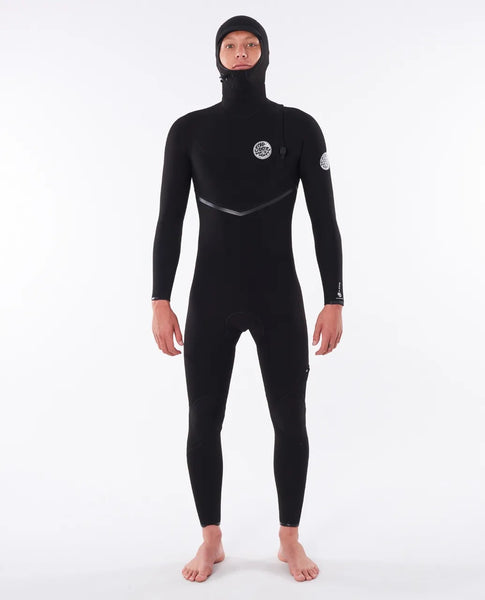 Rip Curl Mens Wetsuit E-Bomb 4/3 Zip Free Hooded Fullsuit