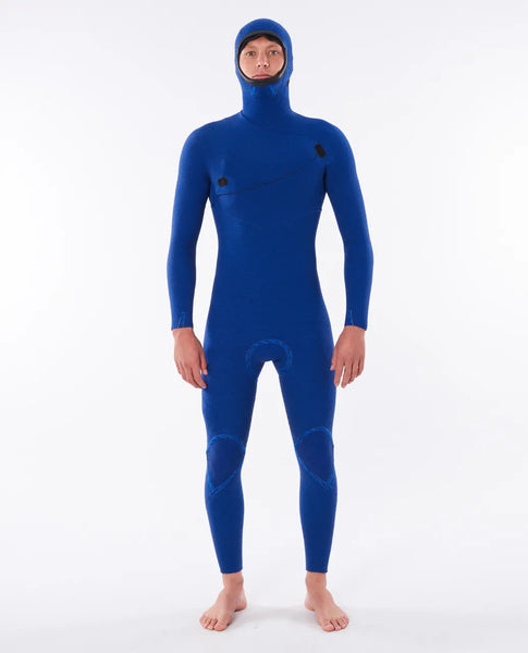 Rip Curl Mens Wetsuit E-Bomb 4/3 Zip Free Hooded Fullsuit